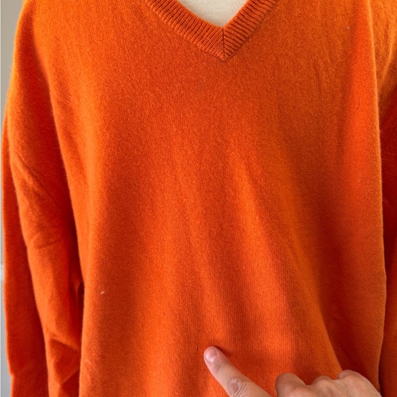Club Room Estate Cashmere Men’s XL Orange Sweater. - Picture 5 of 7